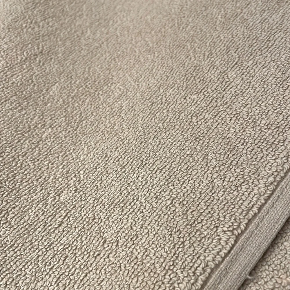 Boll and Branch Plush Bath Mat organic cotton standard size BEIGE color